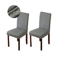 Genina Waterproof Chair Covers for Dining Room Dining Chair Covers Kitchen Parsons Chair Covers (Gray, 2 PCS)