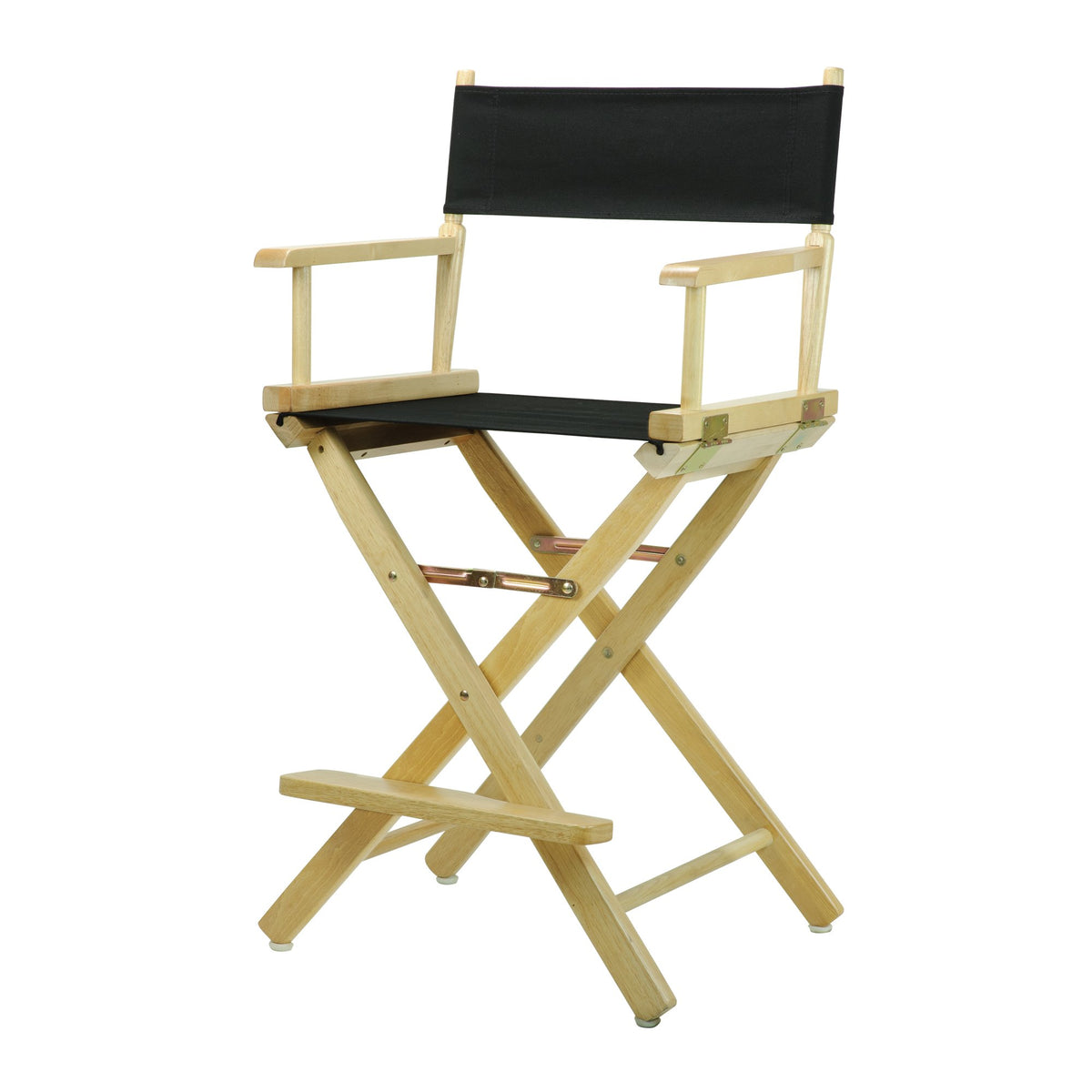 Casual Home 24&quot; Director'S Chair Natural Frame With Black Canvas, Counter Height