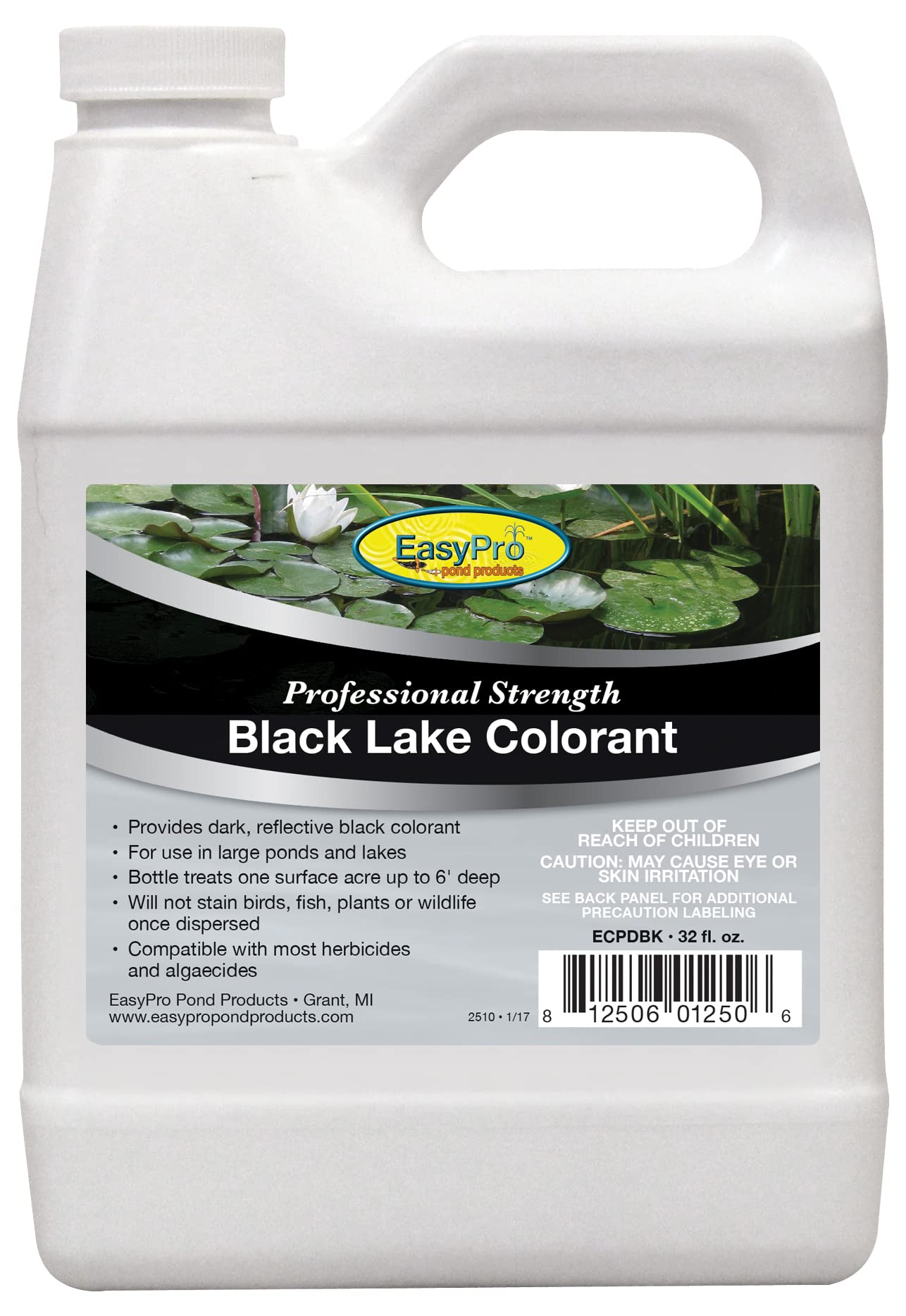 Easypro Ecpdbk Concentrated Black Lake Colorant (Lake & Pond Dye) / Liquid / 1 Qt/Treats Up To 1 Acre, 3' - 6' Deep