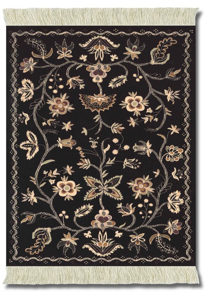 Lextra Somerset Colonial Williamsburg MouseRug, 10.25 x 7.125 Inches, Black, Peach and Cream, One (MWS1)