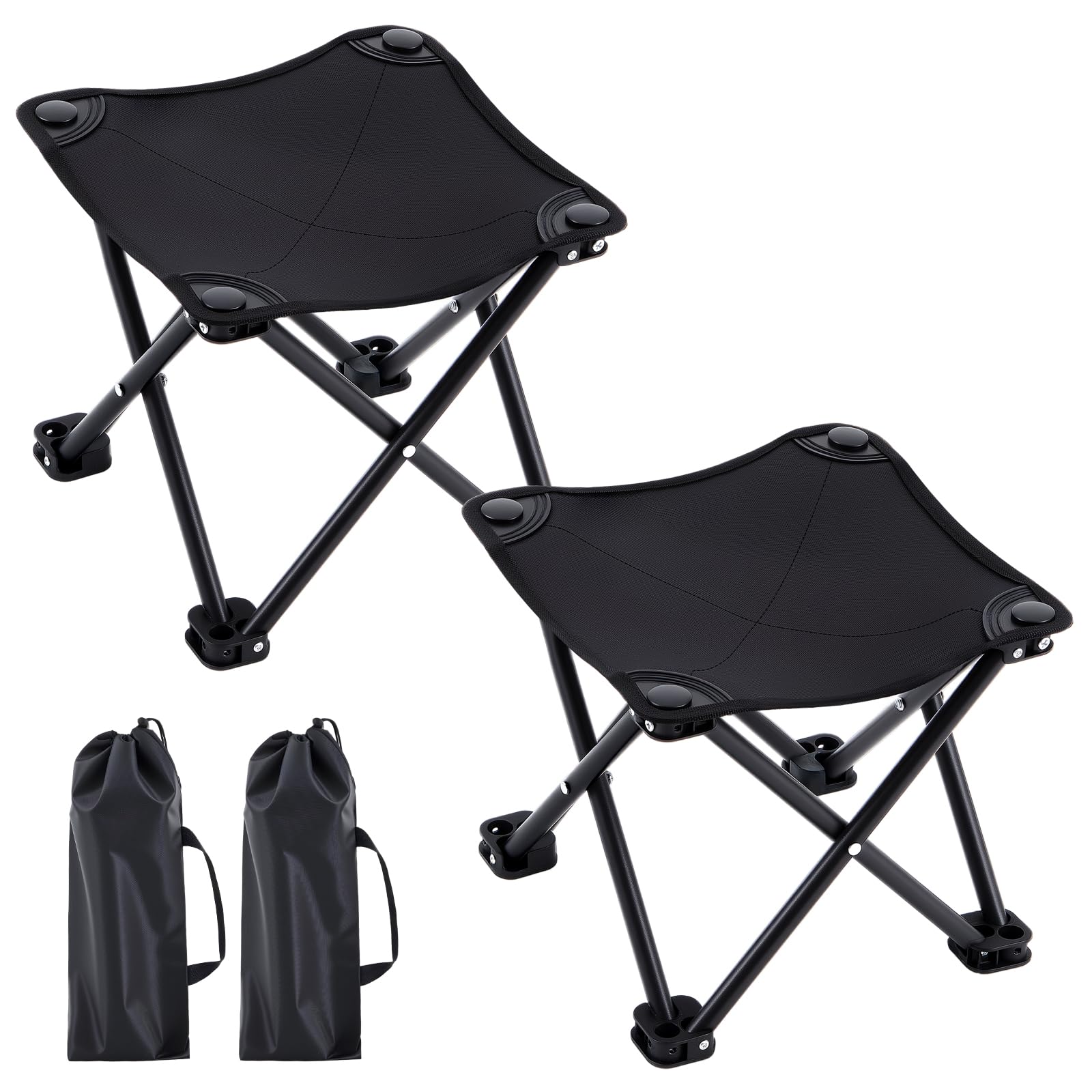 Ripeng 2 Pcs Portable Airplane Travel Foot Rest, Folding Camping Stool, Under Desk Foot Rest at Work for Long Flight, Home and O