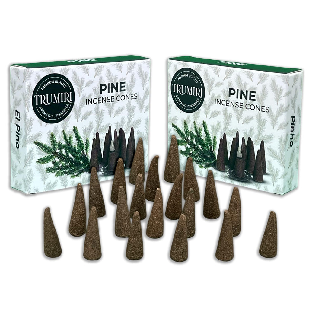 Pine Incense Cones - Total 20 Cone Incense - Dual Pack of 10 Insence Cones - Incense Cones Scented - Cone Incense Scents - Insen