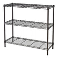 SoSo-BanTian1989 Metal Standing Shelf Units, 36 W x 14 D x 32 H Storage Shelves, Adjustable Steel Wire Shelving Rack (3-Tiers, B