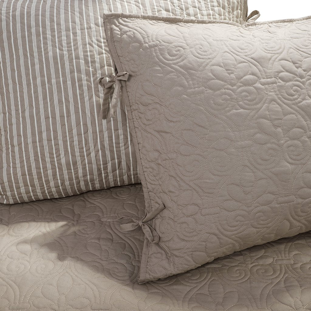 Madison Park Cotton Daybed Cover Set-Double Sided Quilting Classic Cottage Design All Season Bedding With Bedskirt, Matching Shams, Decorative Pillow, 39'X75', Quebec Khaki 6 Piece
