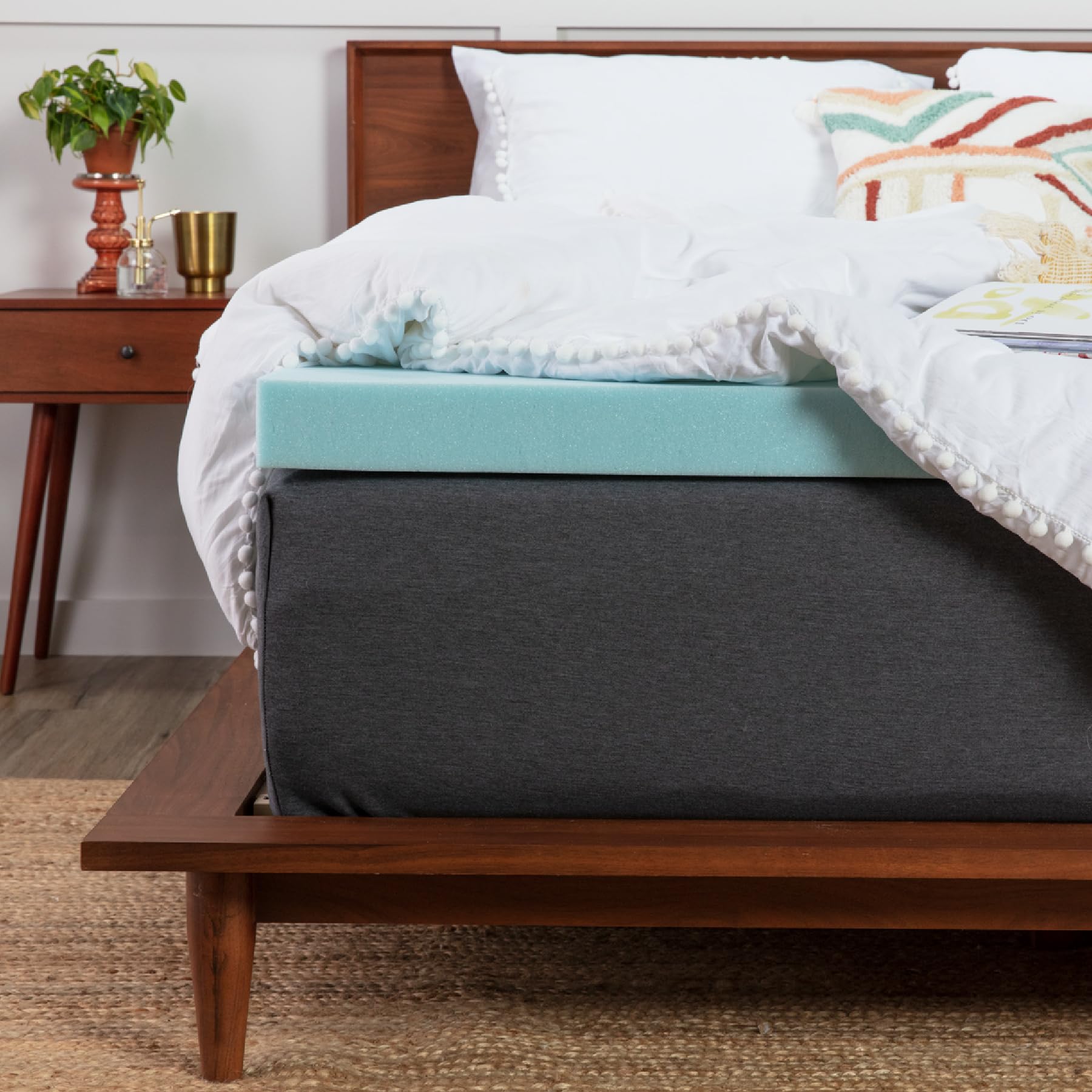 Viscosoft Reflex Twin Xl Memory Foam Mattress Topper 2 Inch - Extra Long - Cooling Gel Mattress Pad - Certipur-Us - Oeko Tex Cer