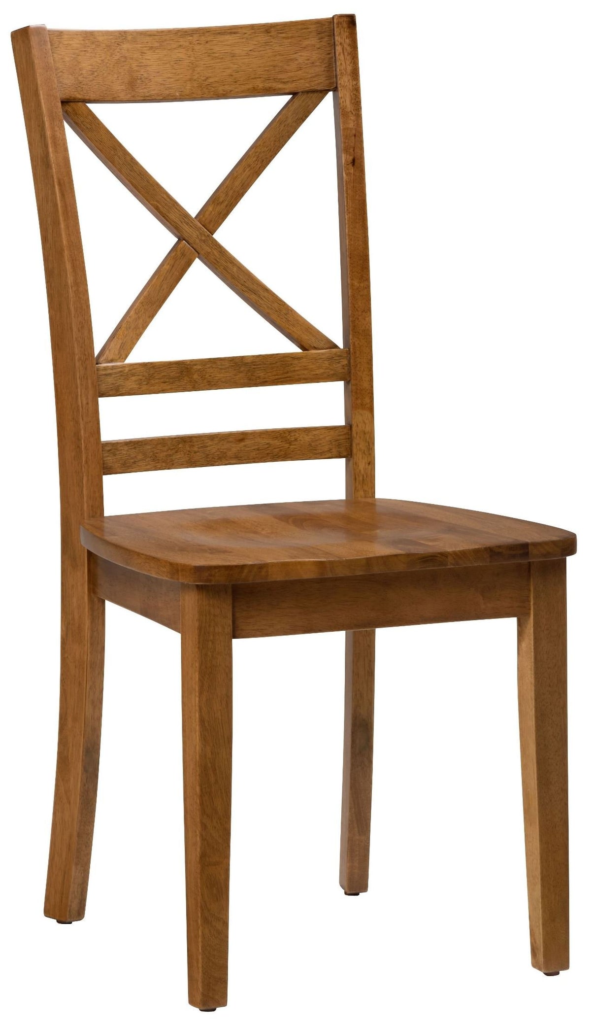Jofran Simplicity Wood X Back Dining Chair in Honey (Set of 2)