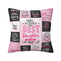 Aotbuort Daughter In Law Gifts - 18' X 18' Pink Modern Quote Pillow Cover - Indoor & Outdoor Use - 1 Count
