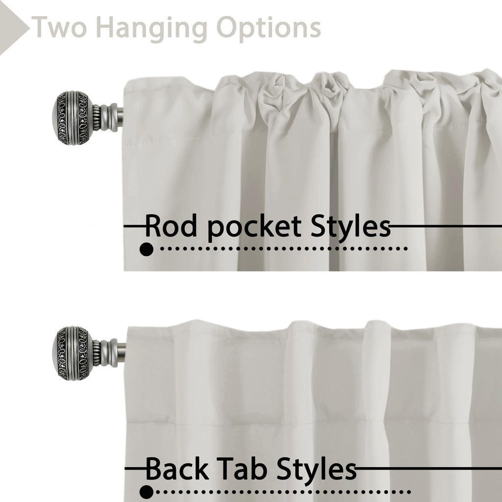 H.Versailtex Blackout Curtains Thermal Insulated Window Treatment Panels Room Darkening Blackout Drapes For Living Room Back Tab/Rod Pocket Bedroom Draperies (2 Panels, Pale Oak, 52 X 63 Inch)