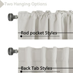 H.Versailtex Blackout Curtains Thermal Insulated Window Treatment Panels Room Darkening Blackout Drapes For Living Room Back Tab/Rod Pocket Bedroom Draperies (2 Panels, Pale Oak, 52 X 63 Inch)
