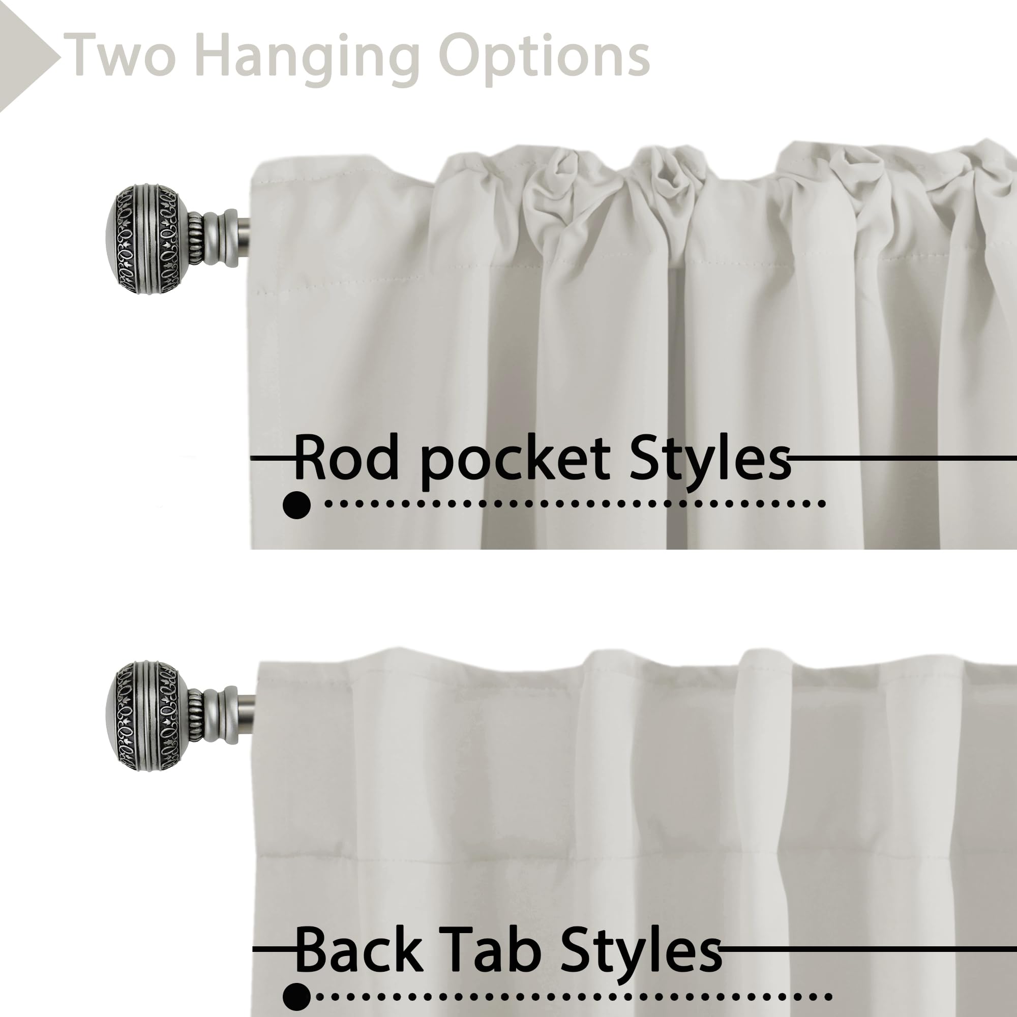 H.Versailtex Blackout Curtains Thermal Insulated Window Treatment Panels Room Darkening Blackout Drapes For Living Room Back Tab/Rod Pocket Bedroom Draperies (2 Panels, Pale Oak, 52 X 63 Inch)