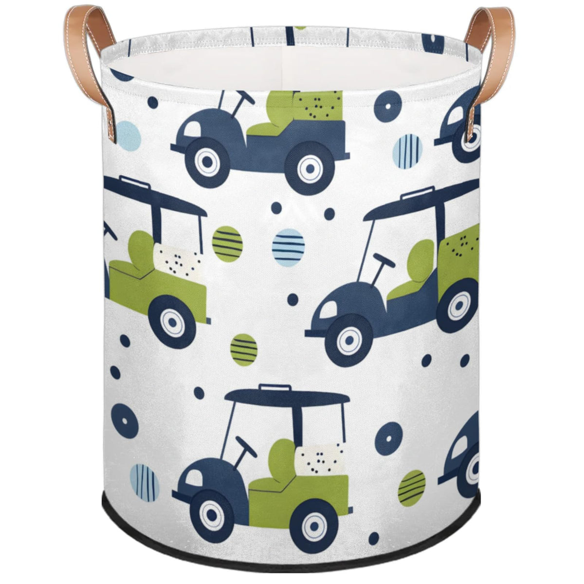 Golf Laundry Baskets,Round Large Hamper Basket,Collapsible Storage Basket Bins for Dirty Clothes Kids Toys Baby Blanket Organize