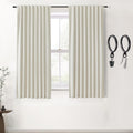 SHINELAND Black Out Curtains 63 Inch Long,100% Blackout Back Tab Thermal Room Darkening Curtains 63 Inch Length 2 Panel Set for 