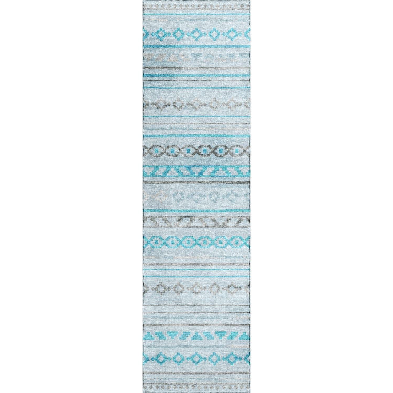 Sedona Sn10 Blue Bohemian Rug Runner 2' 3" X 12'