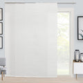 CHICOLOGY Embossed Textured Weave Fabric, Sliding Door Blinds, Room Divider,Vertical Blinds for Patio Doors, Sliding Glass Door 