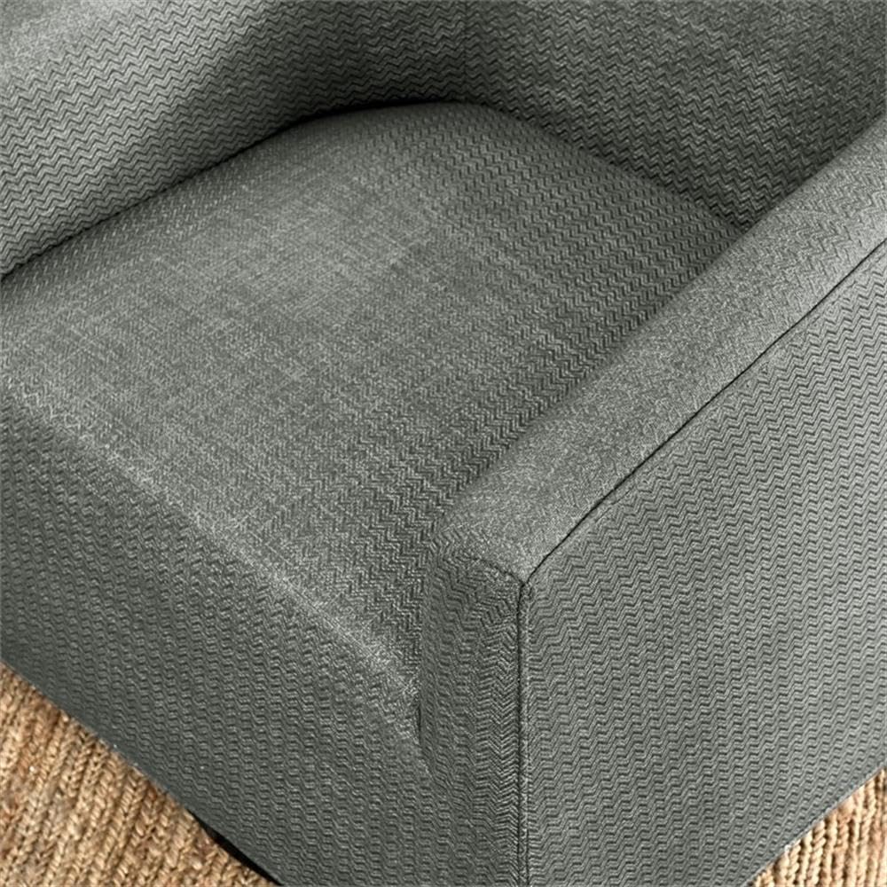 Kosas Home Leonard Polyester Fabric Swivel Accent Chair In Taupe Gray