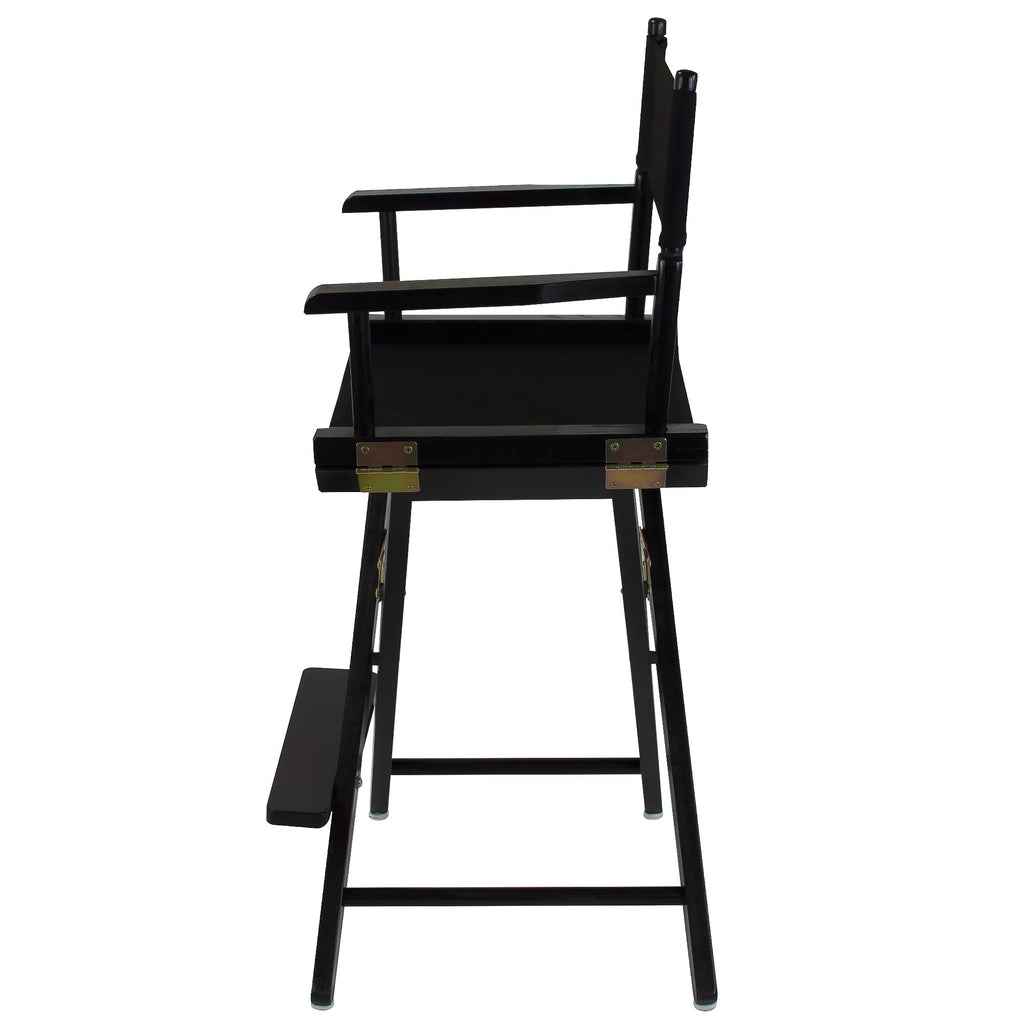 American Trails Extra-Wide Premium 24" Director'S Chair Black Frame With Black Canvas, Counter Height