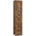 Iwell 67' Tall Storage Cabinet, Bathroom Cabinet With Drawer & Adjustable Shelves, Narrow Storage Cabinet, Floor Cabinet For Living Room, Home Office, Rustic Brown