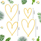 4 Pieces Metal Heart Wall Art Decor Heart Wall Decor Love Heart Wall Decoration Metal Heart Wall Sign Metal Wall Ornaments For B