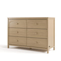 Graco Olivia 6 Drawer Double Dresser (Driftwood) - GREENGUARD Gold Certified Storage for Baby and Kids Bedroom, Interlocking Dra