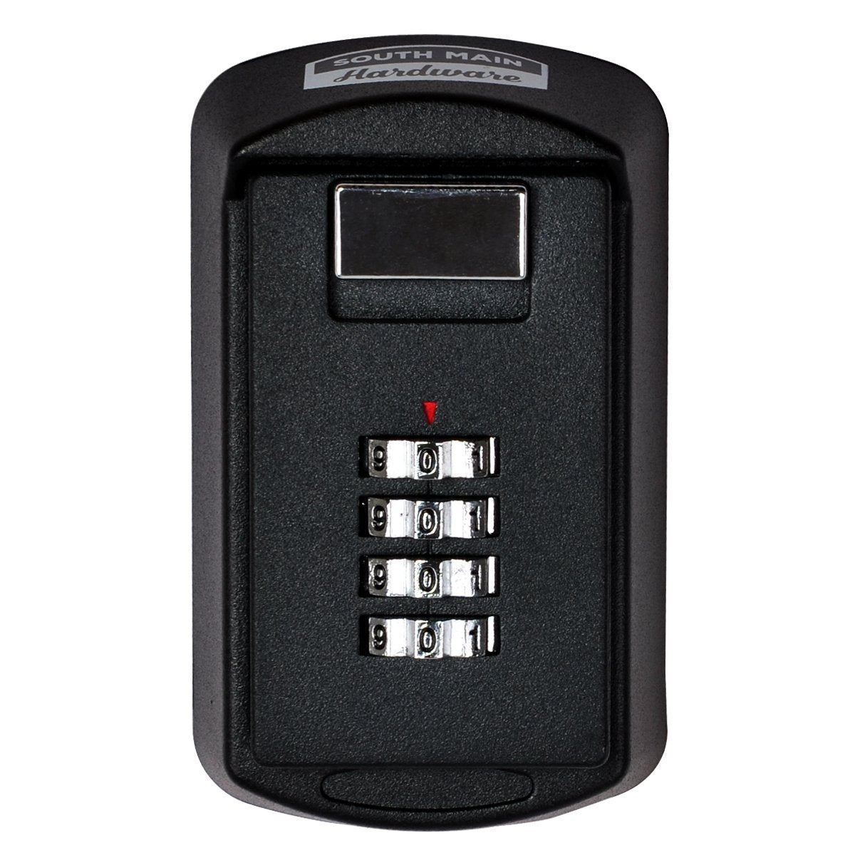 Wall-Mounted Key Storage Box With Resettable Combination, Black, 1-Pack