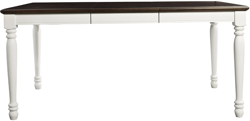Crosley Furniture Shelby Traditional Wood Dining Room Table, Kitchen Tables, Distressed White