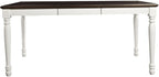 Crosley Furniture Shelby Traditional Wood Dining Room Table, Kitchen Tables, Distressed White