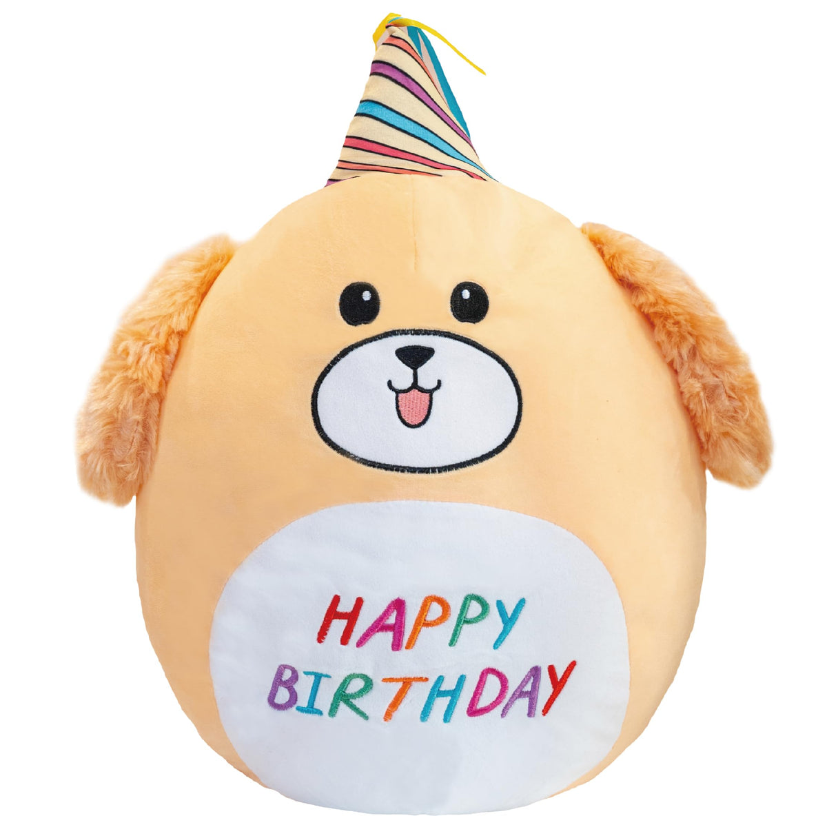 Amytoo 16.5    Birthday Dog Plush Pillow Toy Corgi Soft Stuffed Animal Plushies Cute Dog Birthday Decoration Large Birthday Gift