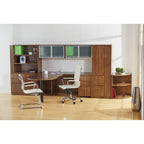 Lorell Essentials Walnut Laminate Stack-on Bookshelf, 36" x 15" x 36"