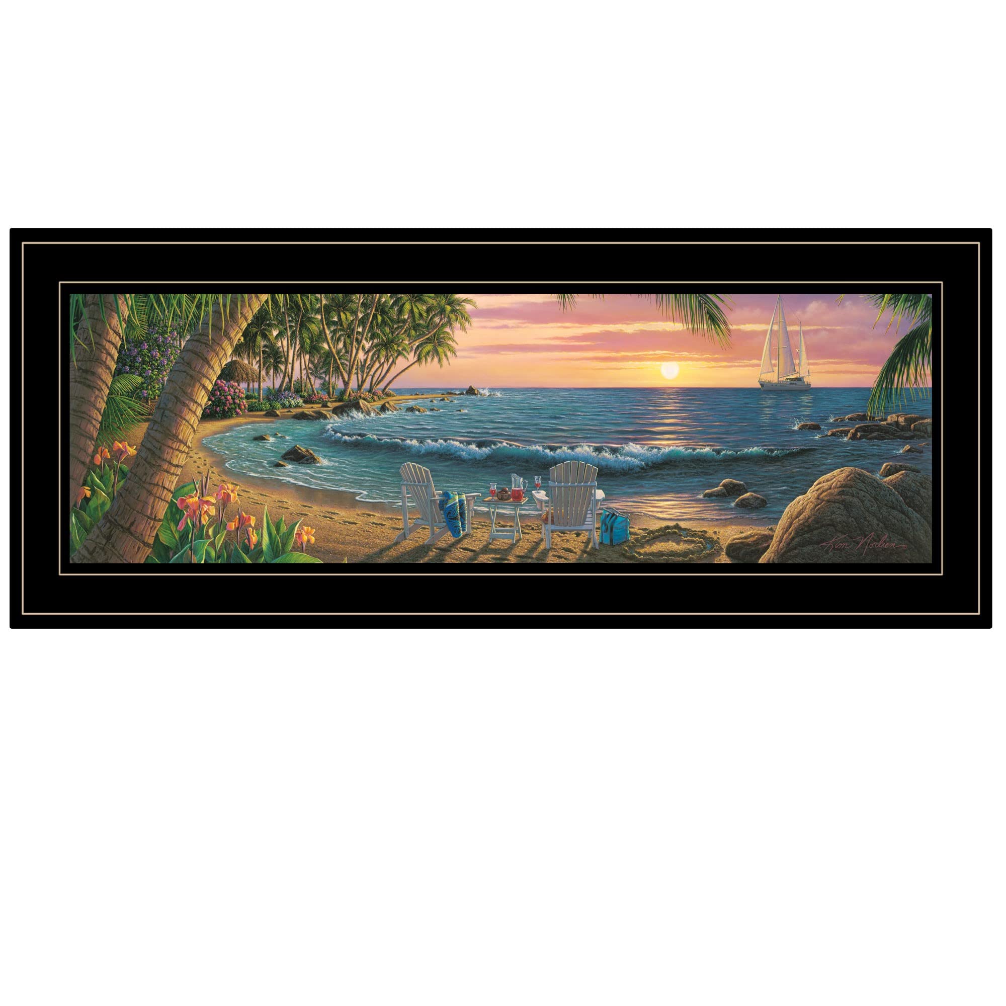 Summer Breeze 2 Black Framed Print Wall Art