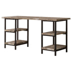 Coaster Home Furnishings Skelton Writing Desk with Metal Frame Salvaged Cabin and Black 801551