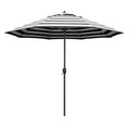 California Umbrella Ata908117-58030 9' Rd Sunbrella Aluminum, Crank Lift, Auto Tilt, Bronze Pole, Cabana Classic Fabric Patio Um