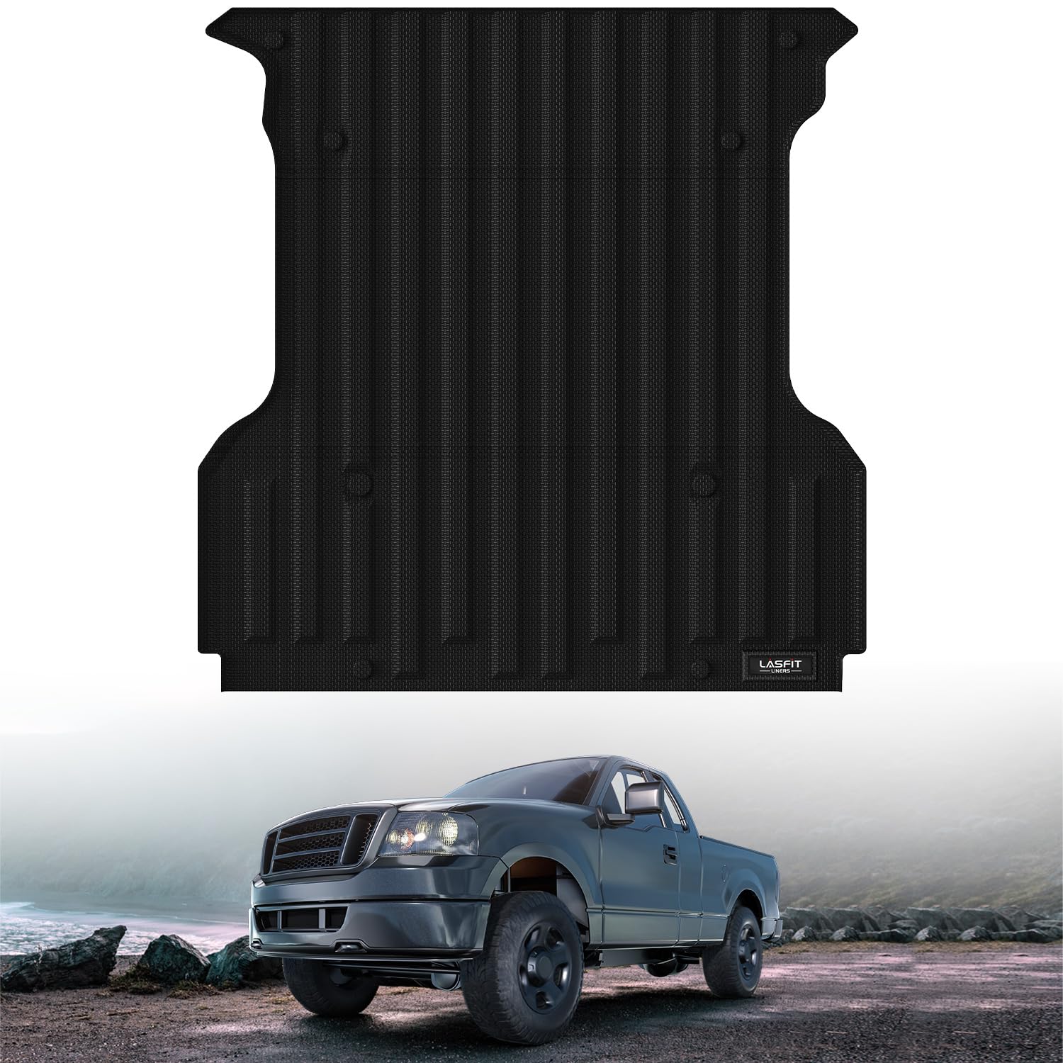Lasfit Truck Bed Mat (5.5Ft, 67 ' Bed) Fit For Ford F-150 2004-2014 | Lincoln Mark Lt 2006-2008, All Weather Protection Tpe Hea