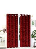 Rensum Velvet 7Ft Door Curtains Pack of 2 | Room Darkening Curtain Drapes for Living Room Bedroom Kitchen | Home Office Decorati
