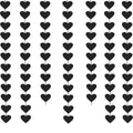 SIGN EVER 80 PCs Heart Felt Garland | Black Heart Hanging String Garland for Wedding Anniversary Birthday Party Supplies Home De