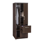 Safco Mayline APSTLDC Aberdeen Personal Storage Tower with 2 Doors and 2 Drawers, Mocha Tf