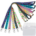 Youowo 6 Pack Lanyard With Id Badge Holder Cruise Lanyards For Keys Women Kids Cruise Ship Card Breakaway Lanyard For Id Badges