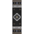 Addison Rugs Sonora Aso34 Black 2'3" X 7'6" Indoor Outdoor Runner Rug, Easy Clean, Machine Washable, Non Shedding, Bedroom, Living Room, Dining Room, Kitchen, Patio Rug