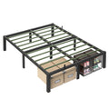 VASAGLE Superfast Assembly, Metal Queen Bed Frame, Heavy-Duty Platform Bed Frame Queen Size, 1500 lb Weight Capacity, Steel Slat