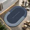 ZUDELLA Soft Silicone(40x60) Oval Shape, NonSlip Bathroom Rug Pack of (1)