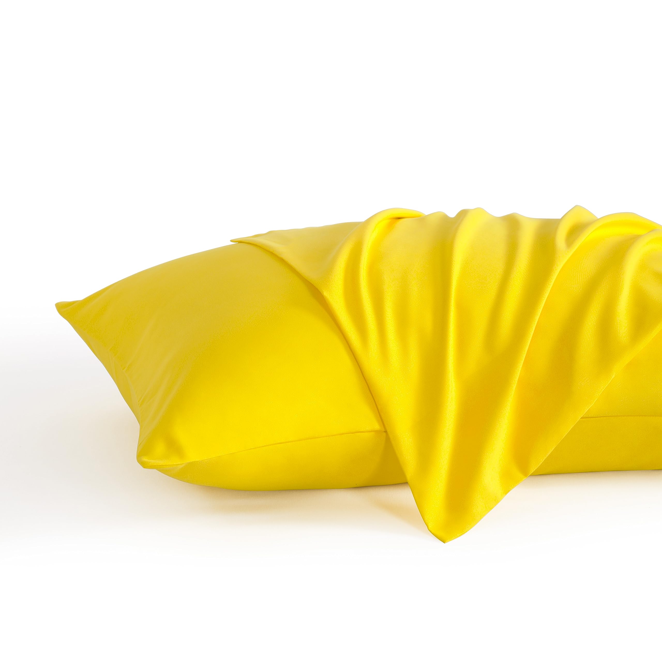 Ntbay King Pillow Cases Set Of 2, 2 Pack Brushed Microfiber 20X40 Pillow Cases, Soft, Wrinkle, Fade, Stain Resistant Yellow Pill