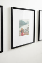 Kate And Laurel Adlynn Rectangle Picture Frame Set Of 3, 16 X 20 Matted To 8 X 10, Black, Modern Three-Piece Frame Set For Galle