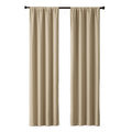 Eclipse Darrell Modern Blackout Thermal Rod Pocket Window Curtains for Bedroom or Living Room (Single Panel), 37 in x 95 in, Whe