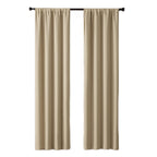 Eclipse Darrell Modern Blackout Thermal Rod Pocket Window Curtains for Bedroom or Living Room (Single Panel), 37 in x 95 in, Whe