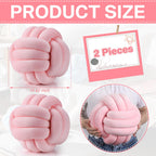 Namalu 2 Pieces Plush Knot Ball Pillows Decorative Round Throw Knotted Pillows Aesthetic Stuffed Pillows For Stress Relieving Be