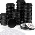 2 oz Metal Round Tins Aluminum Tin Cans Salve Tins Containers with Screw Lid 10 Sheets Stickers for Salve Spice Candies Balms Ca