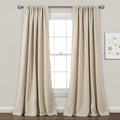 Lush Decor Star Blackout Window Curtain Panel Pair, 84' Long X 52' Wide, Neutral