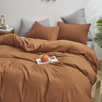 Karever Comforter Set, Pumpkin Color, Bedding Set For Women Girls, Full 3 Pcs, Breathable Soft Bedroom Collection