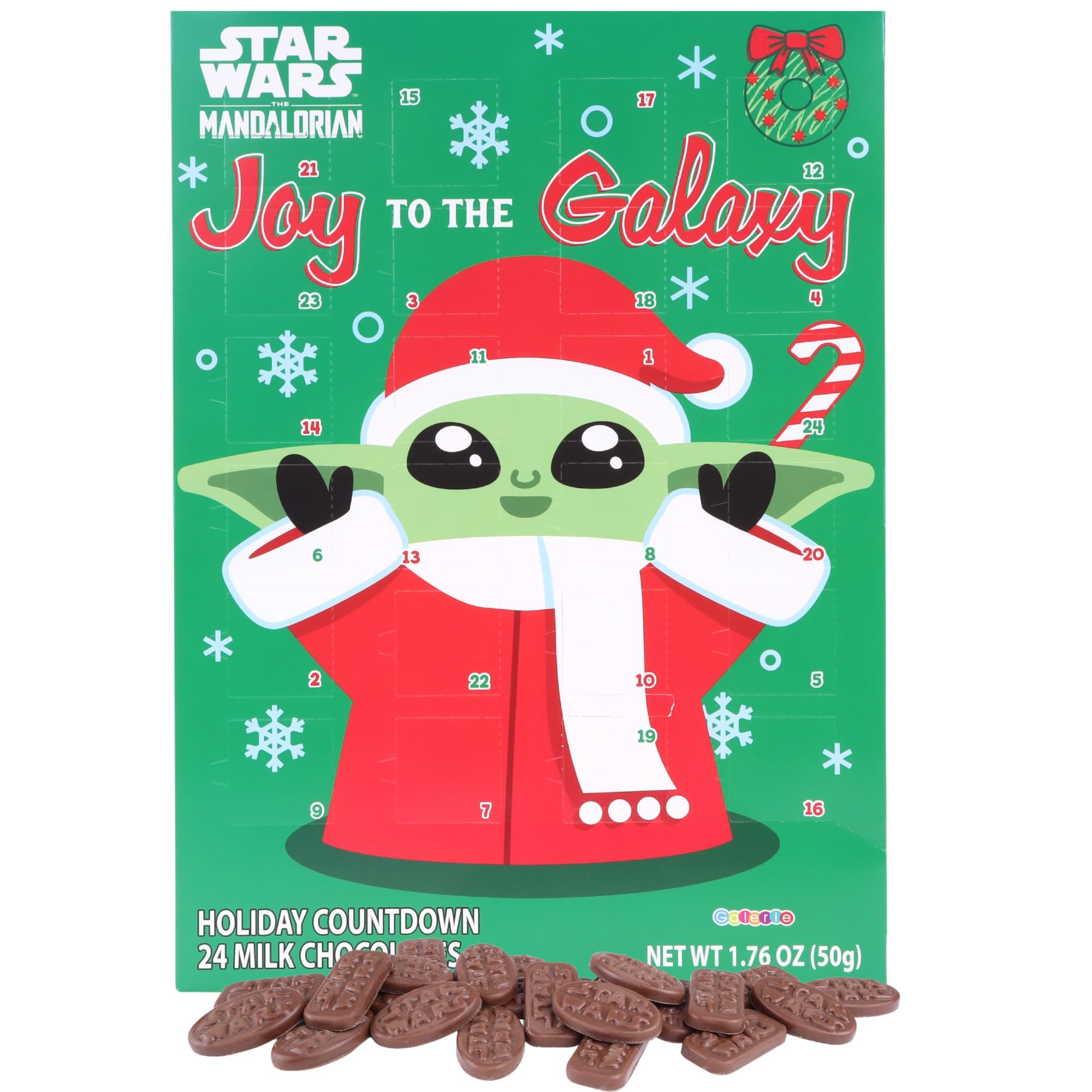 2023 Star Wars Mandalorian Christmas Advent Calendar with Chocolate, 13 3/4 Inches