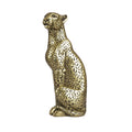 Polyroyal Cheetah Statue Home Decor Leopard Sculpture Resin Sitting Cheetah Figurine Desktop Table Top Ornament Decoration for H