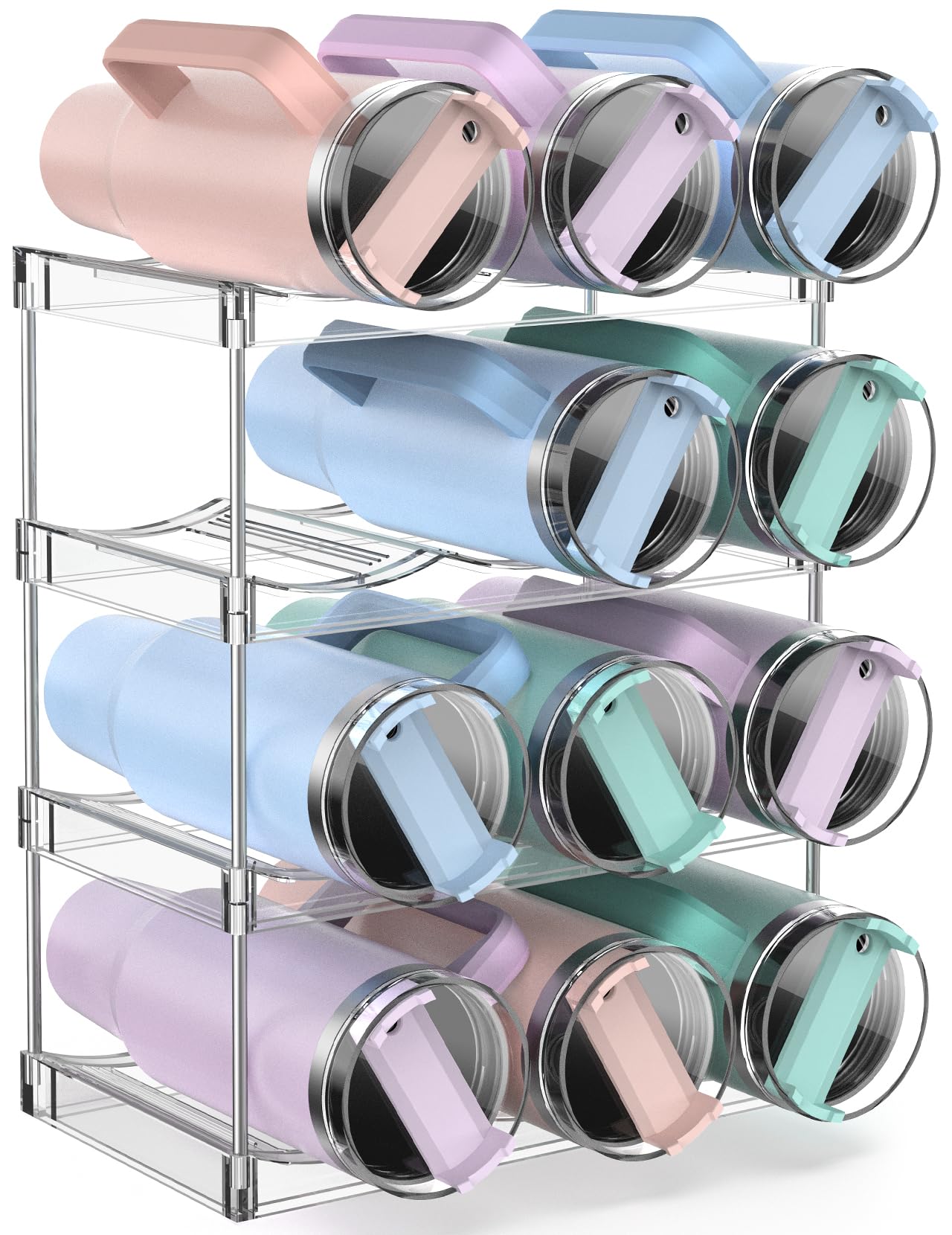 Hailmajor Upgraded Larger Water Bottle Organizer For Stanley 40 Oz Tumbler With Handle, Stanley Cup Organizer For Cabinet, Kitch